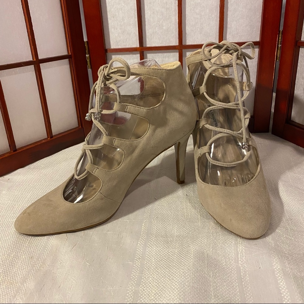 Karl Lagerfeld Jasmin Suede Lace up Pumps